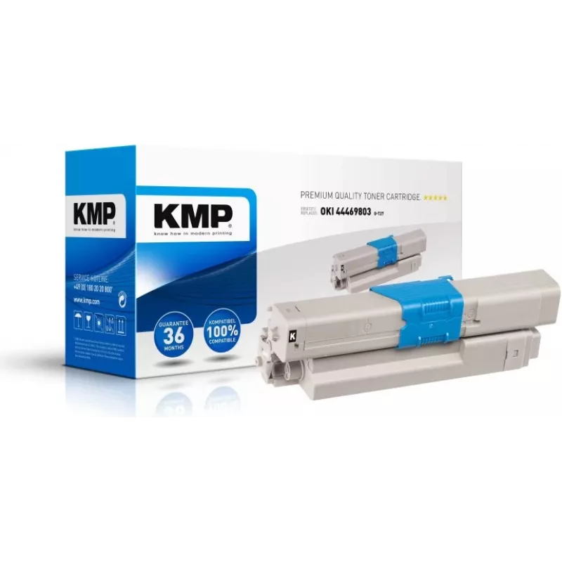 KMP O-T27 tonercartridge zwart 3500 pagina's compatibel OKI 44469803