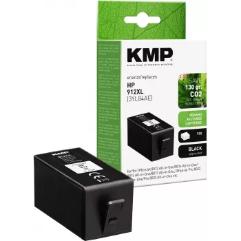 KMP PRINTTECHNIK zwarte inktcartridge compatibel HP 912XL (3YL84AE) High Yield 825 pagina's remanufactured