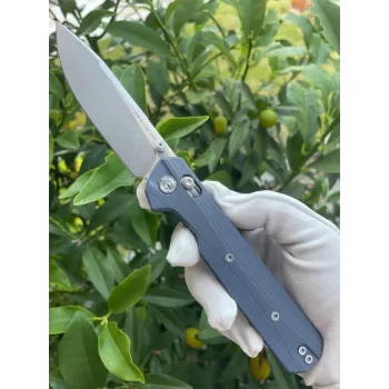 Messer KNIVESPL The First blauw G10 14C28N