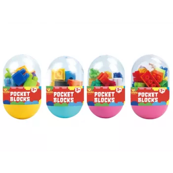 Koala Games G2665 Pocket Blocks (Willekeurig) - Mini-Bouwstenen Verrassingspakket
