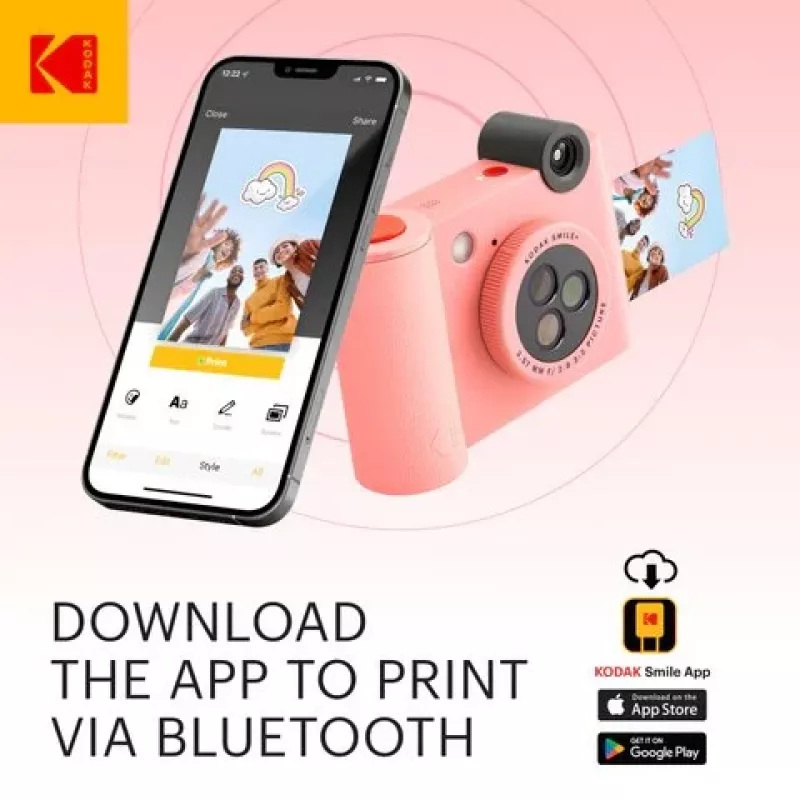Kodak SMILE+ instant print camera, 2x3 inch, roze (SPEC)