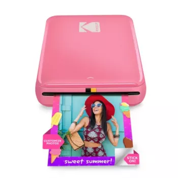 KODAK STEP Instant Mobiele Fotoprinter - ZINK 2x3 inch - 1 ppm - Bluetooth - Roze