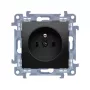 KONTAK-SIMON Simon 10 enkelstopcontact met aarding, Quick-Connect, 16A 250V, matzwart