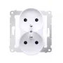 KONTAK-SIMON Simon 54 dubbel stopcontact wit 16A 250V met shutters schroefklemmen