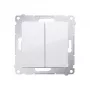 KONTAK-SIMON Simon 54 dubbel-tastermodule, wit, 10AX 250V, veerklemmen
