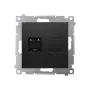 KONTAK-SIMON Simon 54 Premium Cat.6 UTP RJ45 Datadoosmodule, Zwart Mat, met stofkapje