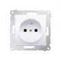 KONTAK-SIMON Simon 54 Premium enkel stopcontact met kinderbeveiliging, veerklemmen, 16A 250V, wit