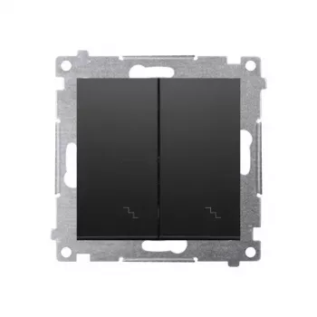 KONTAK-SIMON Simon 54 universele trappenschakelaarmodule, mat zwart, 2-weg, 10AX 250V