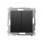 KONTAK-SIMON Simon 54 universele trappenschakelaarmodule, mat zwart, 2-weg, 10AX 250V
