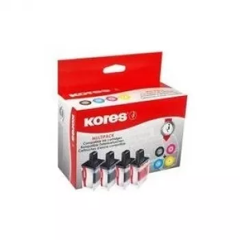 Kores G1529KIT multi-pack inktpatronen compatibel voor Brother LC-223, zwart cyaan magenta geel, 4-pack