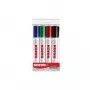 Kores K MARKER whiteboard- & flipchartmarker set, beitelpunt 3-5 mm, diverse kleuren, 4-pack M20845