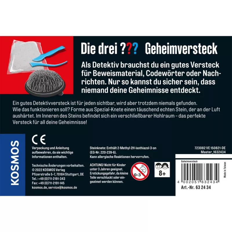 KOSMOS De drie ??? geheime schuilplaats detective-set in metalen doos