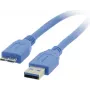 Kramer Electronics C-USB3/MICROB-3 USB 3.2 Gen 1-kabel, USB-A stekker naar Micro-USB B stekker, 0,9 m, blauw 96-02356003