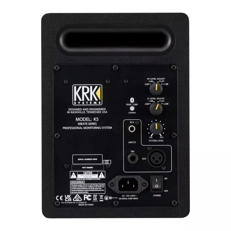 KRK Kreate 5 actieve studiomonitor - 5,25 inch woofer, 1 inch tweeter, 100W, Bluetooth 5.0