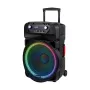 KRUGER & MATZ KM1718 60W draagbaar actief PA-luidsprekersysteem met twee UHF-draadloze microfoons, Bluetooth, USB, SD, FM, LED-effecten