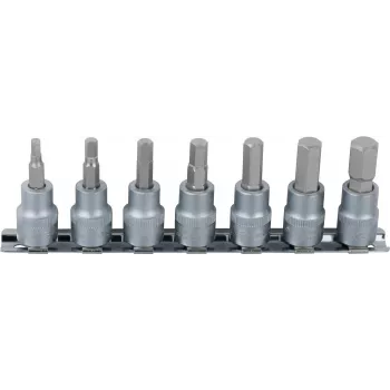 KS TOOLS 1/4 inch inbus-bit-dopsleutelset, 7-delig, 2,5-8 mm (911.1544)