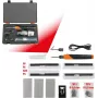KS TOOLS 150.1010 accu-kunststof reparatieset, 134-delig, 3,7V Li-Ion nietpistool met 200 roestvrijstalen nietjes, 450°C, opbergkoffer