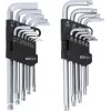 KS TOOLS 22-delige inbussleutel- en TORX-sleutelset met kogelkop en houder