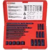 KS TOOLS 25-delige schroefuitdraaier-set, linkse uitdraaier HSS, M3-M18, met spiraalboren & boorgeleiders (150.1305)