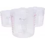 KS TOOLS 3-delige maatbeker set, 250/500/1000 ml, transparant PP met blauwe schaal, levensmiddelenveilig, vaatwasserbestendig, stapelbaar 150.9205