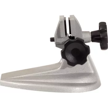 KS TOOLS micrometerstandaard voor buitenmicrometers tot 100 mm, gietijzeren voet, verchroomde spanbekken, antislipvoeten 300.0680