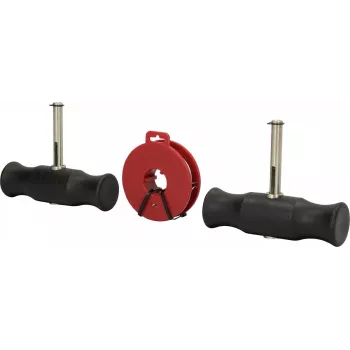 KS Tools trekdraad-greepset, 3-delig, flexibele verenstaal schachten, ergonomische 2-componenten grepen, 160/180/200 mm, BT681150