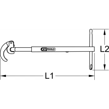 KS TOOLS telescopische sifonsleutel, Ø 32-63mm (126.2000)