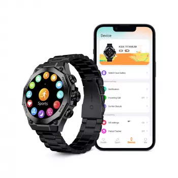 KSIX Smartwatch TITANIUM, zwart