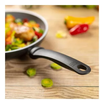 Kuhn Rikon EASY CERAMIC koekenpan 24 cm - keramische antiaanbaklaag, geschikt voor inductie, zwart