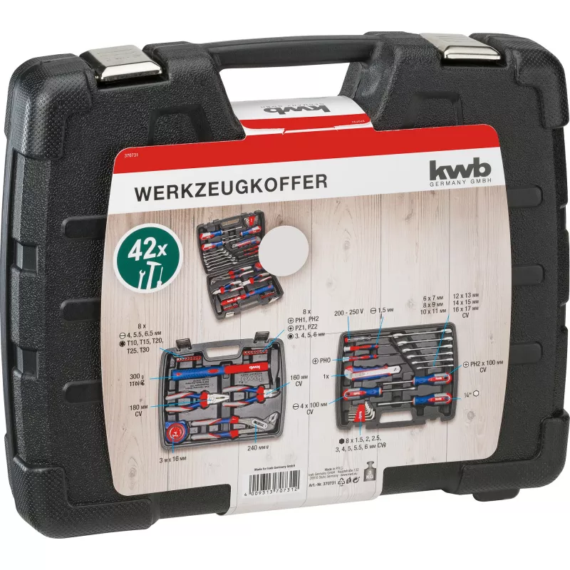 KWB 370733 42-delige DIY-gereedschapset in koffer (29x34x7 cm)