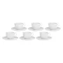 LA PORCELLANA BIANCA set van 6 Corte theekopjes met schotel - wit, 200 ml
