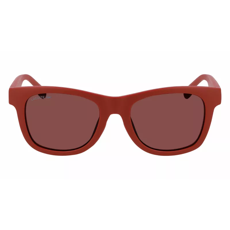 Lacoste kinderzonnebril L3643SRG-604 rood montuur grijze glazen 48mm