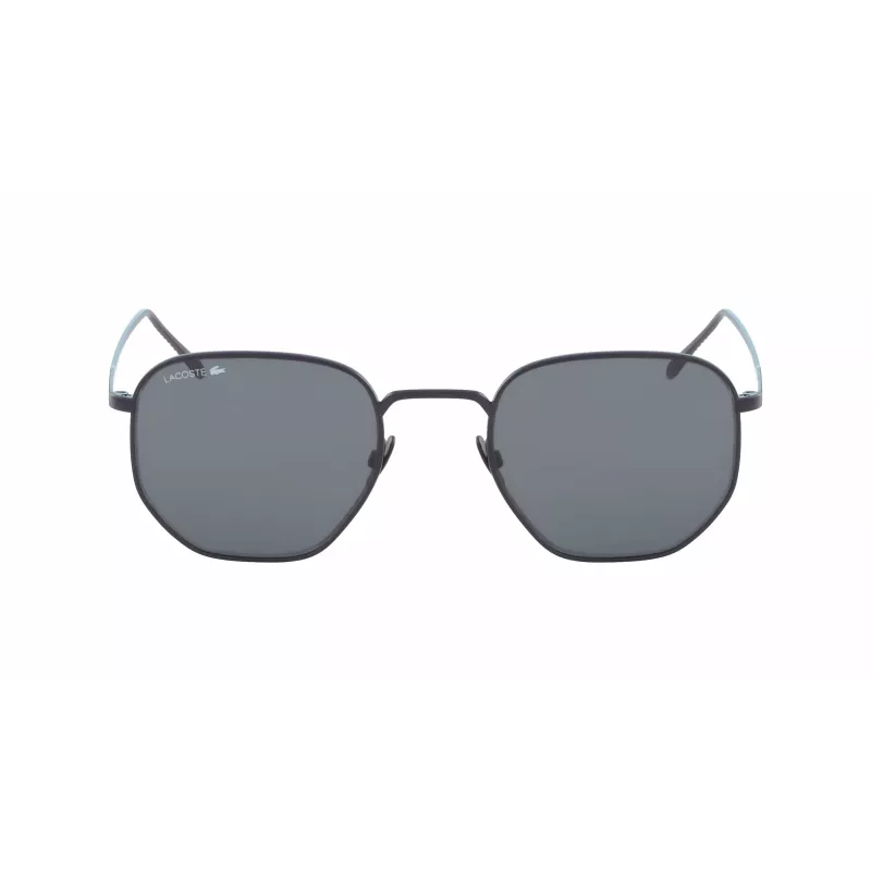 Lacoste L206S-424 unisex rechthoekige zonnebril marineblauw grijs 51mm