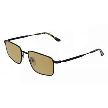 LACOSTE L277S-5519002 heren rechthoekige zonnebril - zwart acetaat montuur, grijze polycarbonaatglazen, UV400-bescherming