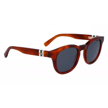 Lacoste L6006S-218 heren zonnebril Havana montuur grijze glazen 49mm