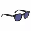 Lacoste L6015SN-1 unisex zonnebril zwart montuur grijze glazen 49mm