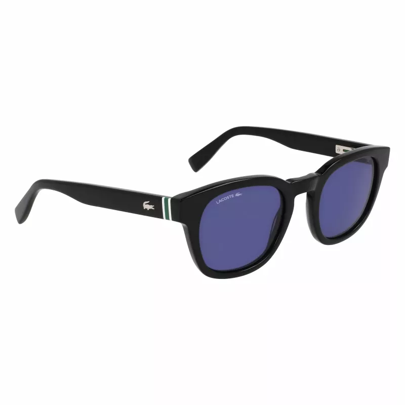 Lacoste L6015SN-1 unisex zonnebril zwart montuur grijze glazen 49mm