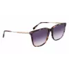Lacoste L6016S-219 dames zonnebril Havana bruin vierkant acetaat