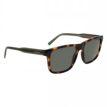Lacoste L6025S-214 heren rechthoekige zonnebril - Havana/grijs - 56/17/145 mm