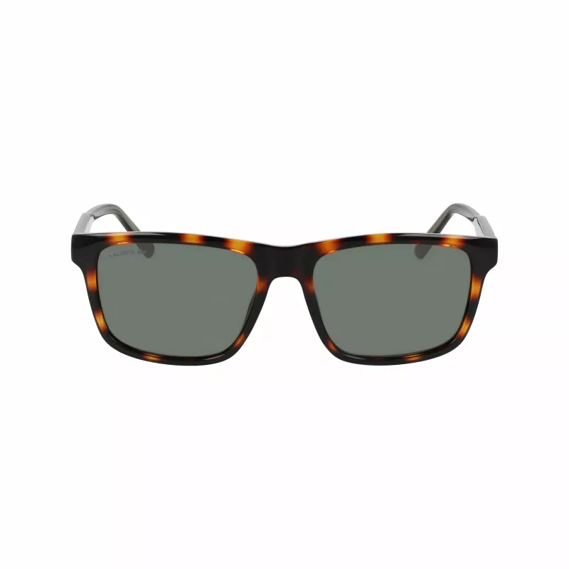 Lacoste L6025S-214 heren rechthoekige zonnebril - Havana/grijs - 56/17/145 mm