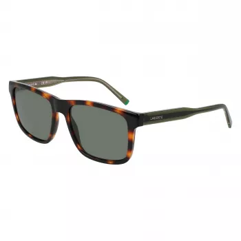 Lacoste L6025S-214 heren rechthoekige zonnebril - Havana/grijs - 56/17/145 mm