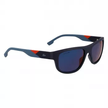 Lacoste L6042S-424 heren rechthoekige zonnebril blauw 55/17/145 mm