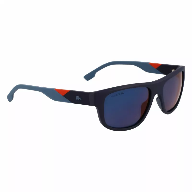 Lacoste L6042S-424 heren rechthoekige zonnebril blauw 55/17/145 mm