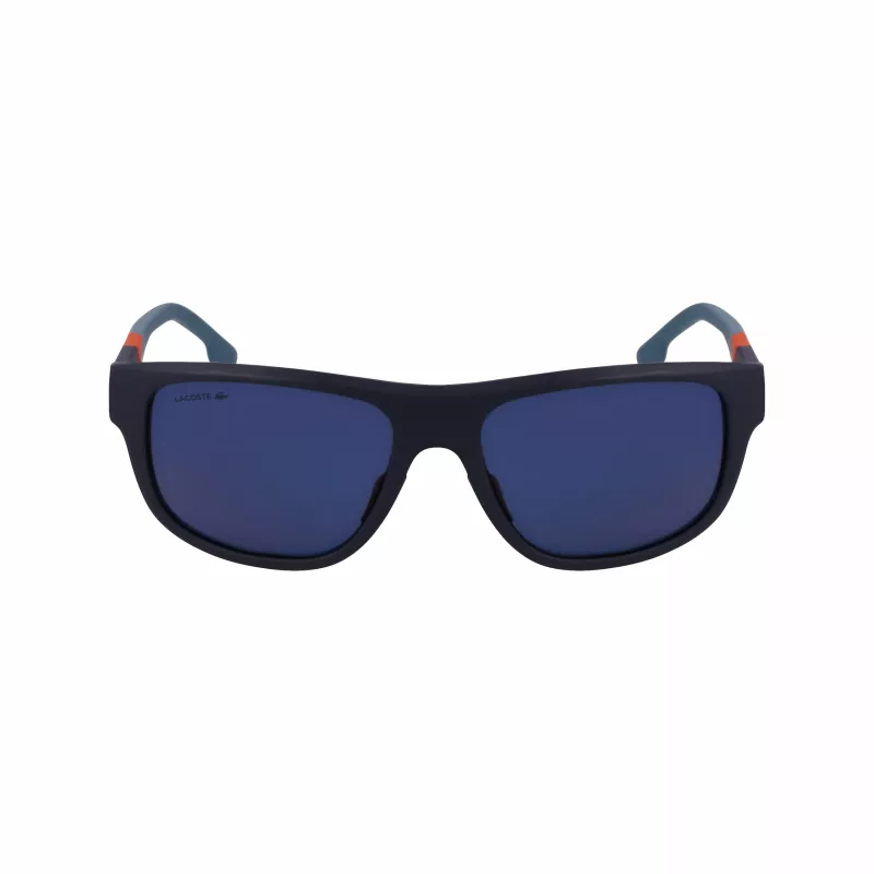 Lacoste L6042S-424 heren rechthoekige zonnebril blauw 55/17/145 mm