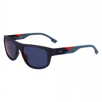 Lacoste L6042S-424 heren rechthoekige zonnebril blauw 55/17/145 mm