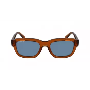 Lacoste L6048S-210 unisex vierkante zonnebril Havana bruin 51mm