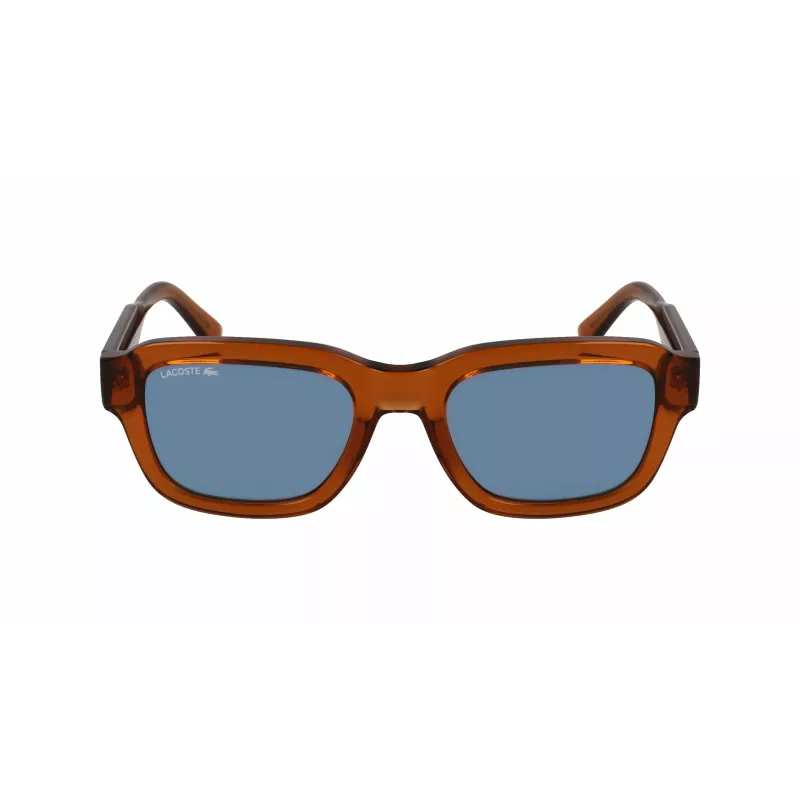 Lacoste L6048S-210 unisex vierkante zonnebril Havana bruin 51mm