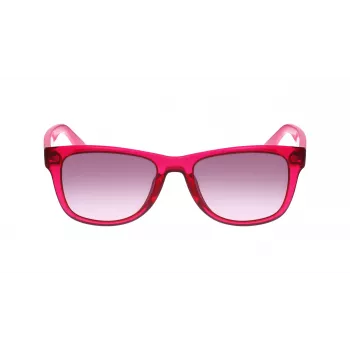 Lacoste L734S unisex rechthoekige zonnebril - zwart montuur grijze glazen 52/18/140 mm