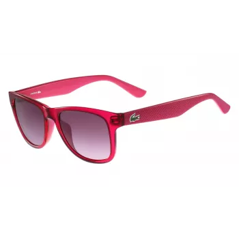 Lacoste L734S unisex rechthoekige zonnebril - zwart montuur grijze glazen 52/18/140 mm