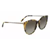 Lacoste L928S-214 dames zonnebril Havana bruin verloop 56mm